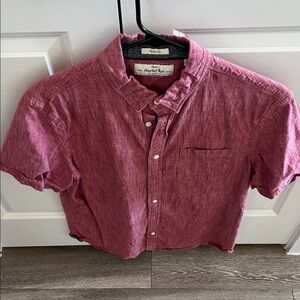 Heather Gray Men's Casual Button Down Shirt